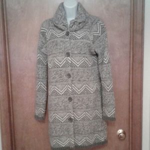 Gray sweater coat